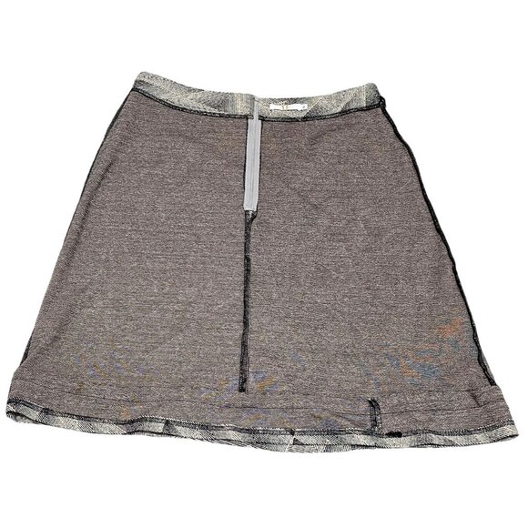 Epik Womens XL Geometric Patterned A-Line Skirt Black & White Textured Fabric Mi - Picture 8 of 9